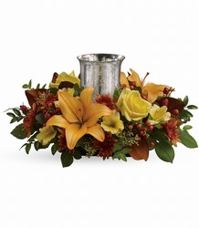 Glowing Gathering Centerpiece from Westbury Floral Designs in Westbury, NY